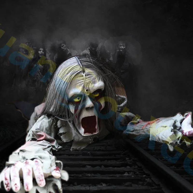 Halloween decoration Haunted House Party Hall bar Decorative Props Electric moving Ghosts human sensor climb ghost horror toy