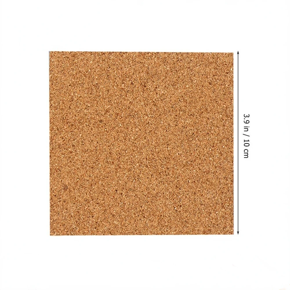 10PCS Selfadhesive Cork Coasters Squares Cork Mats Cork Backing Sheets For Coasters And DIY Crafts Supplies 100 X 100 X 1mm