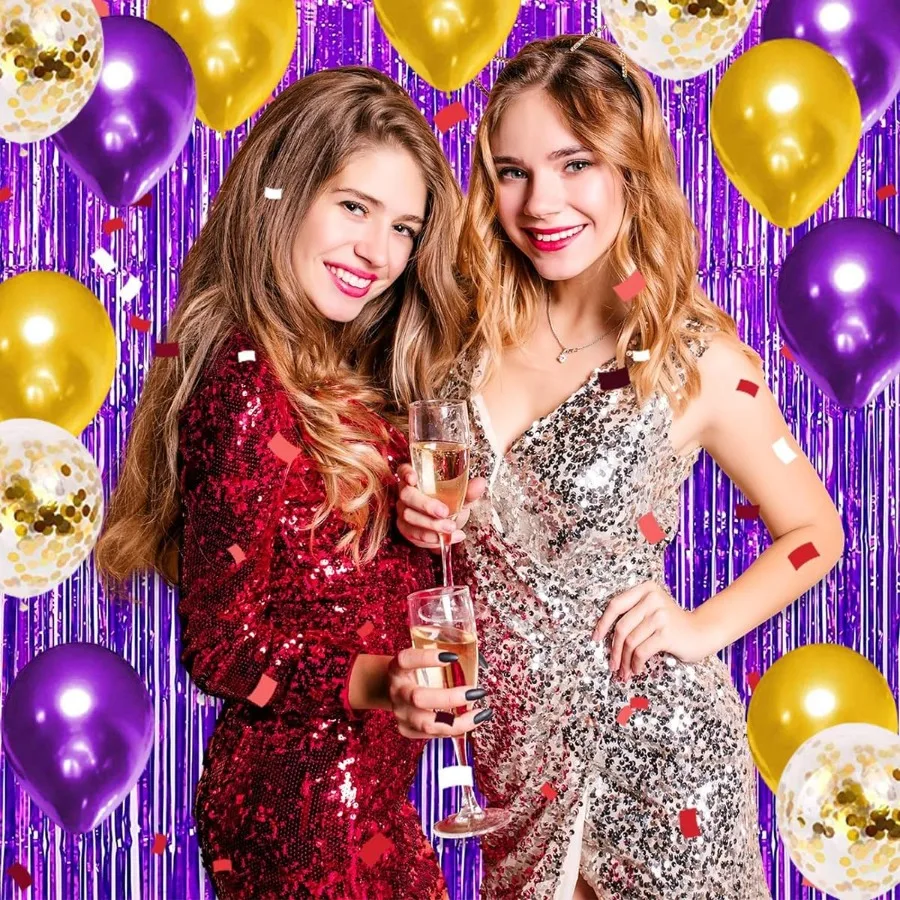 Purple Balloon Garland Arch Kit 121 PCS Purple and Gold Party Decorations for Birthday Graduation Wedding Anniveary