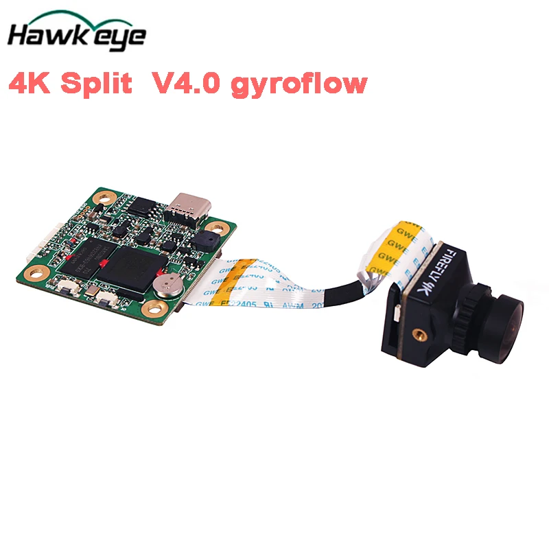 

Hawkeye Firefly Whoop 4K 170 Split Camera V4.0 with Gyroscope output enhanced version 3D HD anti-shake for RC FPV Racing Drones