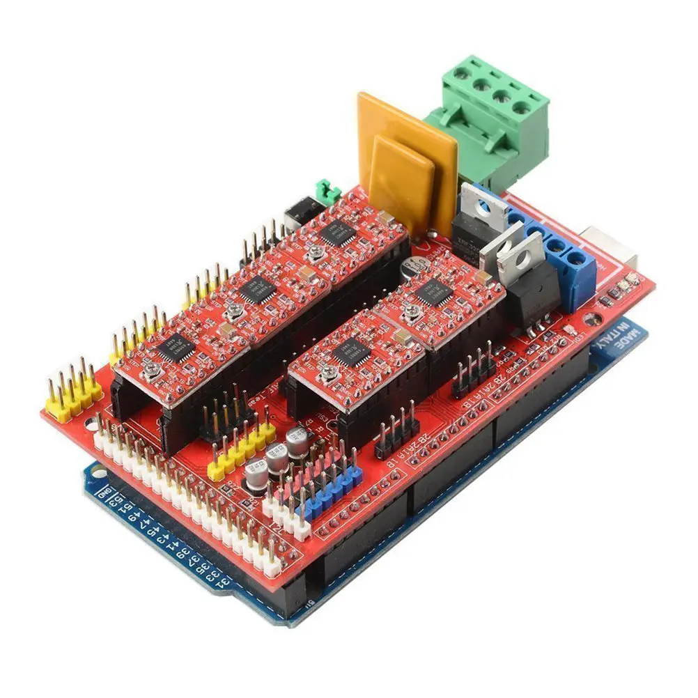 

5Pcs 3D Printer Kit Ramps 1.4 Controller Mega 2560 Board A4988 Stepper Motor Driver Heatsink LCD 12864 Graphic