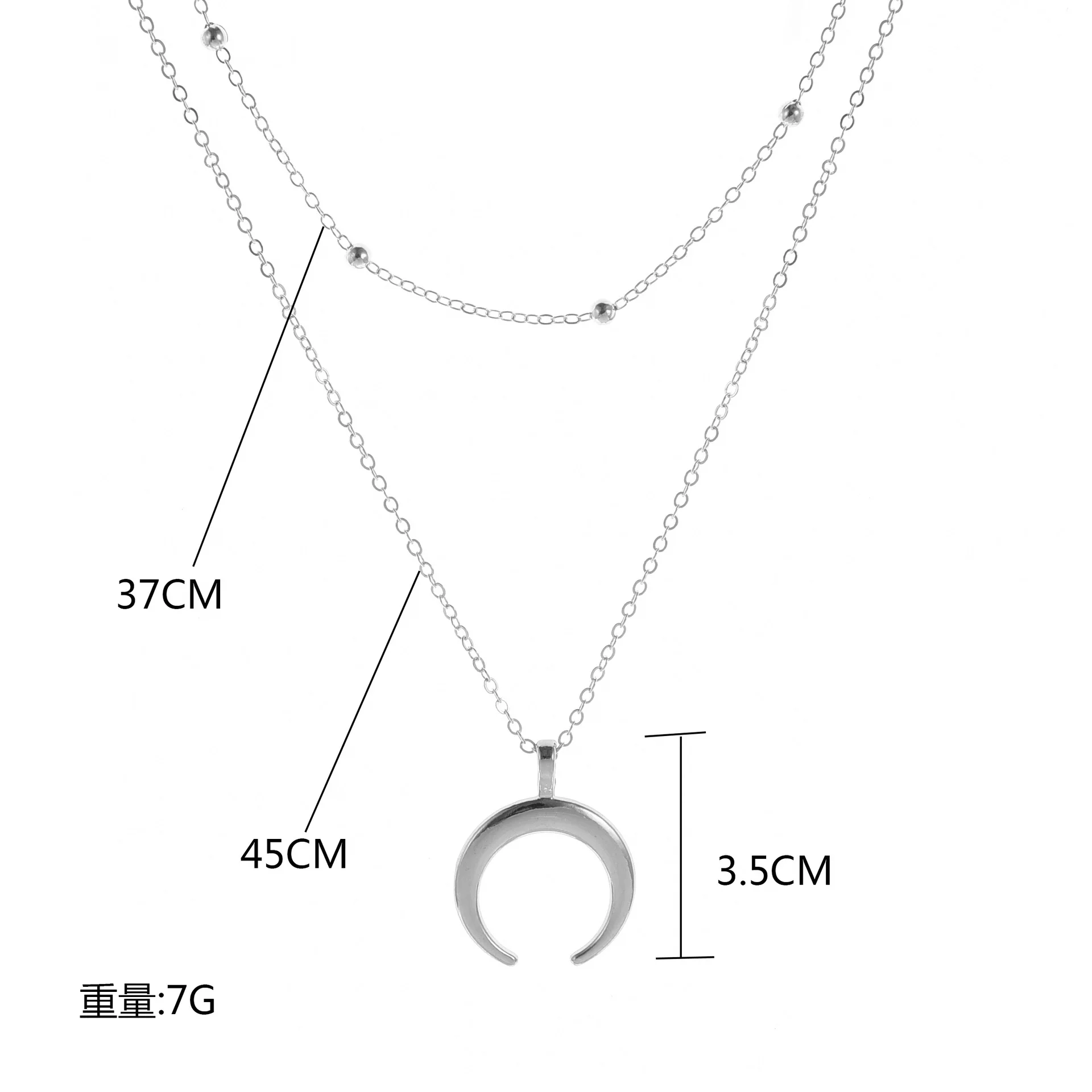 Collana Con Stella Di Luna A Strati Collana Con Girocollo A Stella Semplice Collana Con Ciondolo Con Ciondolo A Forma Di Mezzaluna Gioielli Per Regalo Per Donne E Ragazze - Foto 6