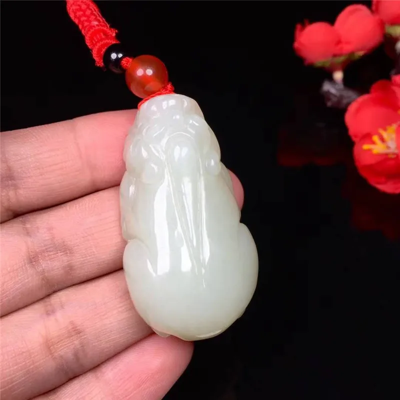 Guyunzhai pi xiu Hetian white jade pendant