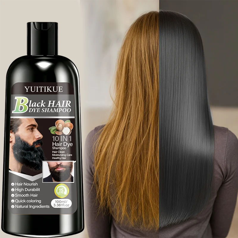 YUITIKUE Black Hair Dye Shampo - огляд і ціна Hair Care Natural Ingredients