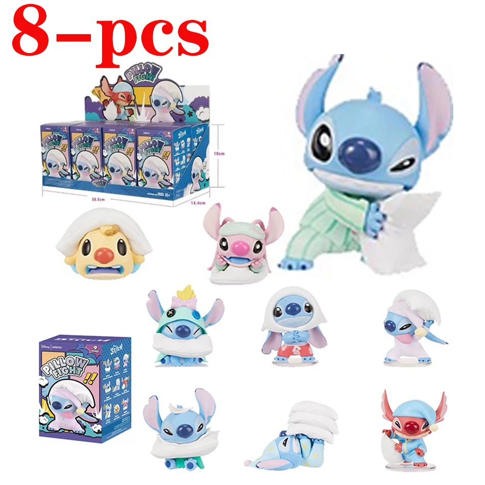 2026 New Stitch Pillow Fight Series Blind Box Bambole e figurine di peluche genuini Simpatici ornamenti per il desktop e decorazioni per auto