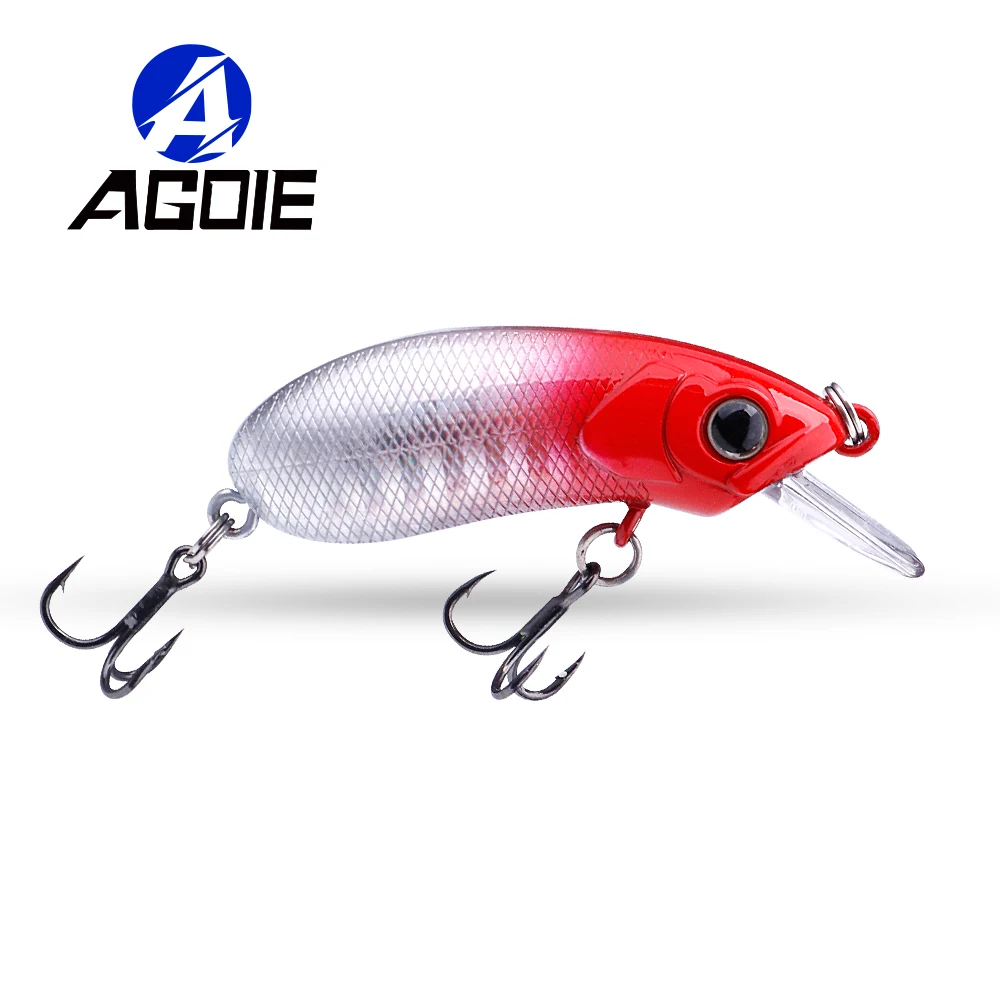 Agoie 50mm 7.5g Floating Crankbait Lure Shallow Runner Wobbler Laser Minnow Hard Bait for Bass Pike Trout Perch Fishing Tackle