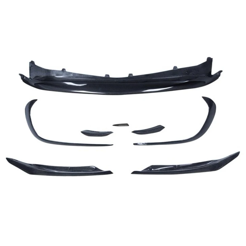 Suitable for W176 front bumper carbon fiber Head shovel lower lip air knife is suitable for  A-class modification.