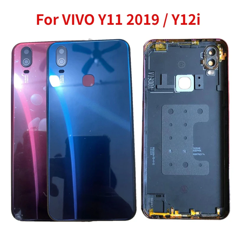 

Для VIVO Y11 2019 1906 Y12i задняя крышка аккумулятора задний корпус с объективом камеры