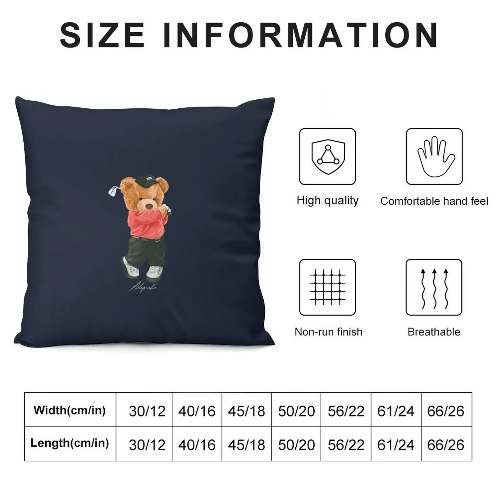 Cute Bear Glofing - Adograble Throw Pillow luxury home accessories Luxury Sofa Cushions pillow