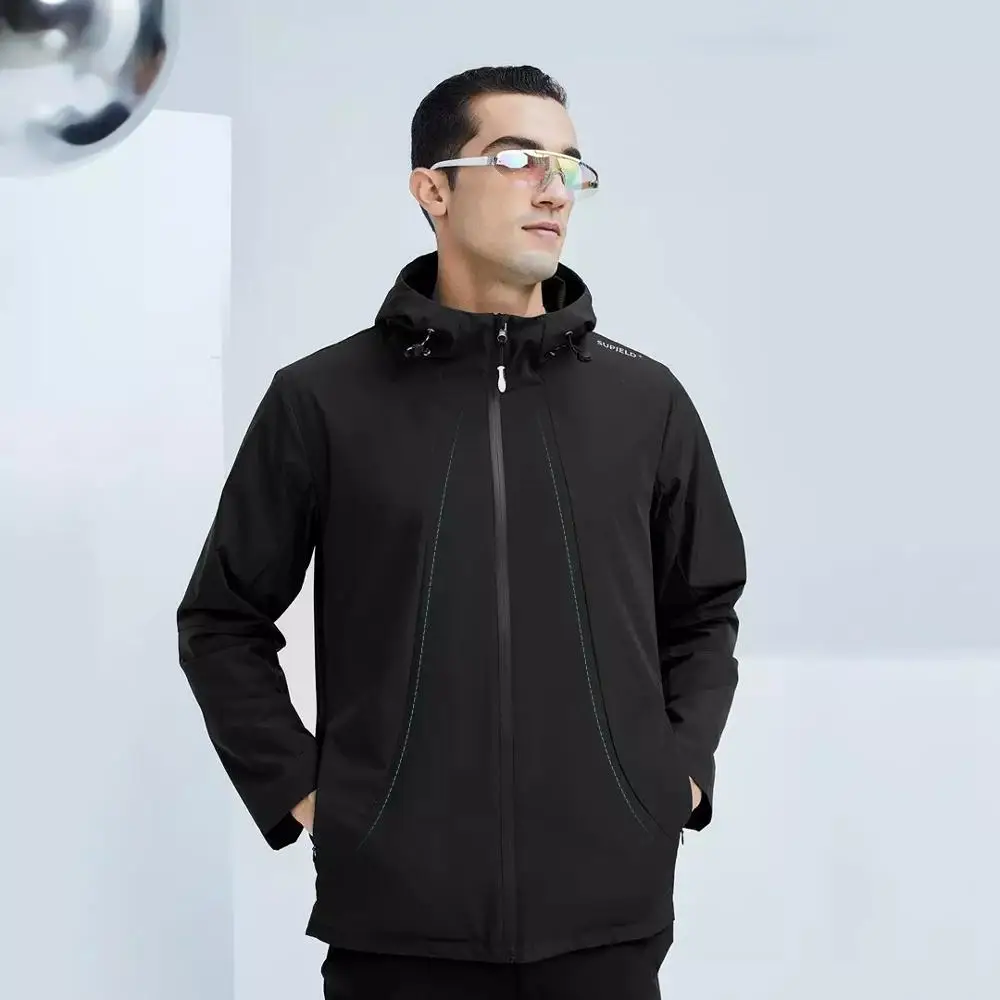 Youpin SUPIELD กันน้ำแจ็คเก็ตโลโก้สะท้อนแสง Outerwear ชายเสื้อลำลองลำลอง Streetwear กลางแจ้งชายเสื้อผ้า