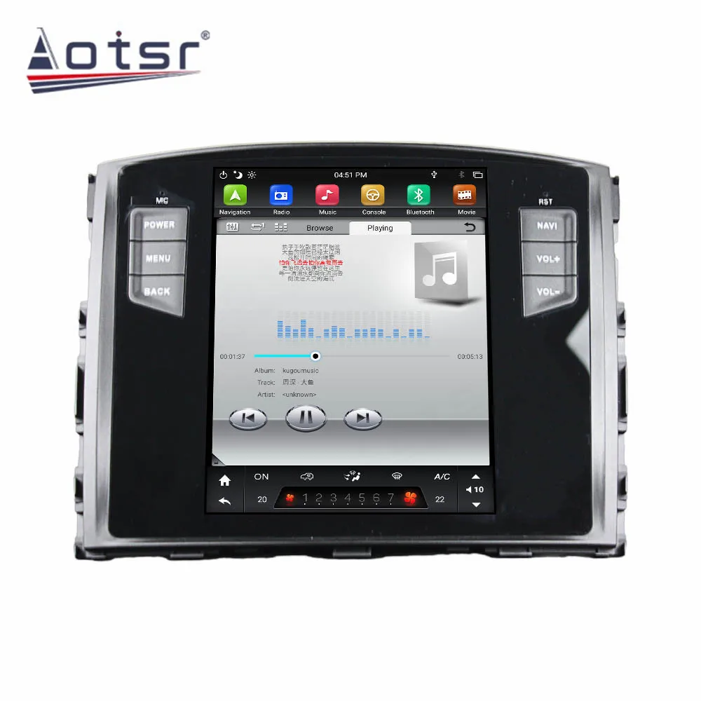 Carplay Multimedia automotriz Tesla para MITSUBISHI Pajero V97 2006 2007 2008 2009 2010 2011 2012 unidad principal de Radio Estéreo Android