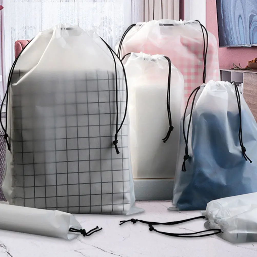 

Набор из 18 пластиковых мешков на шнурке, многофункциональные, водонепроницаемые, для хранения мокрых купальников, полотенец, одежды, дорожные, экономящие место сумки-органайзеры