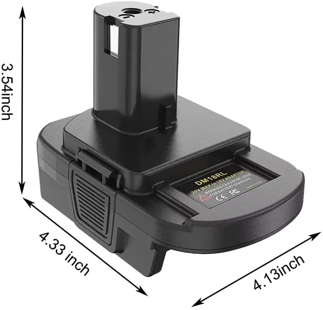 Imagem -03 - Adaptador de Bateria Dm18rl para Dewalt para Milwaukee 20v 18v Li-ion Bateria Converter para Ryobi 18v P108 Bateria Ferramenta Broca