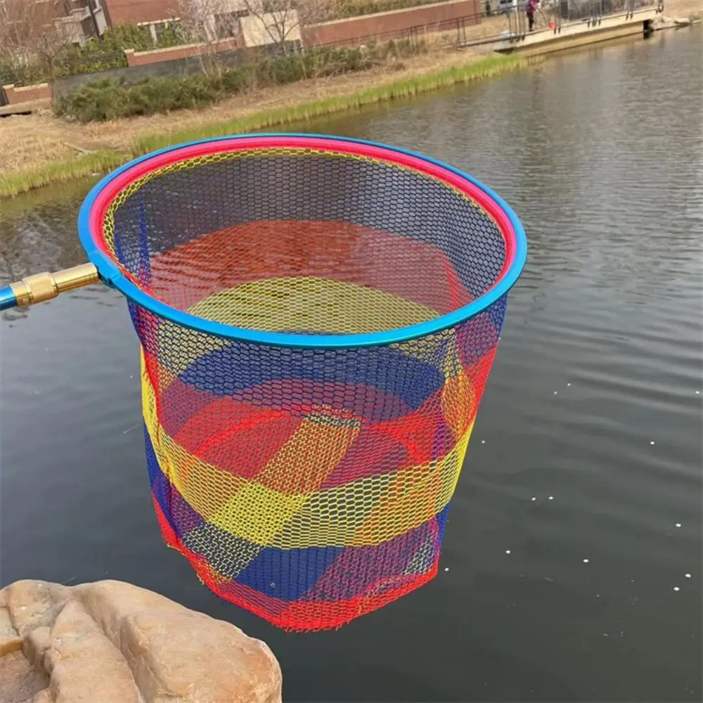 

Aluminum Alloy Fishing Nets Head Fishing Scoop Colorful Fishing Hand Net Durable Foldable Mesh Fishing Nets