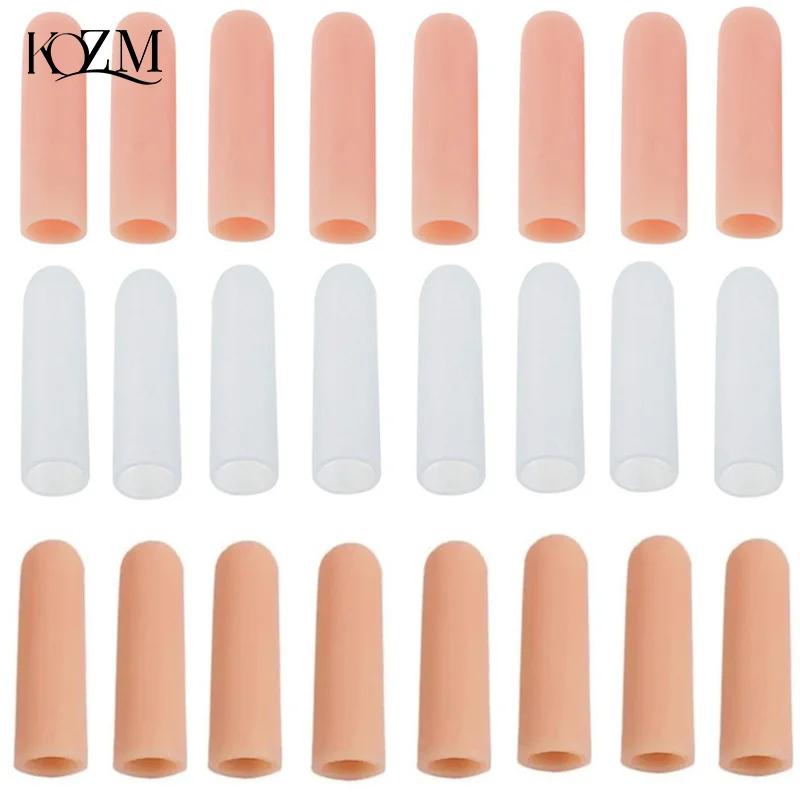 4Pcs Silicone Toe Tube Finger Protector Sleeve High Temperature Resistant Hamburger Pizza Food Anti-slip Finger Cover
