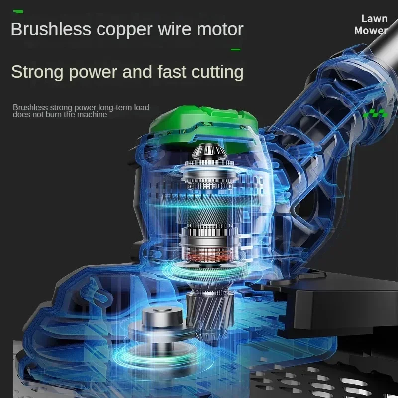 

110V/220V Powerful Lithium Battery Cordless Brushless Electric Lawn Mower for Household Grass Cutting,New Type Grass Trimmer C