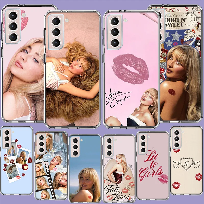 Singer S-Sabrina C-Carpenter Phone Case For Samsung A16 A26 A36 A56 A17 A15 A25 A35 A55 A14 A24 A34 A54 A04S A05S Galaxy Note 20