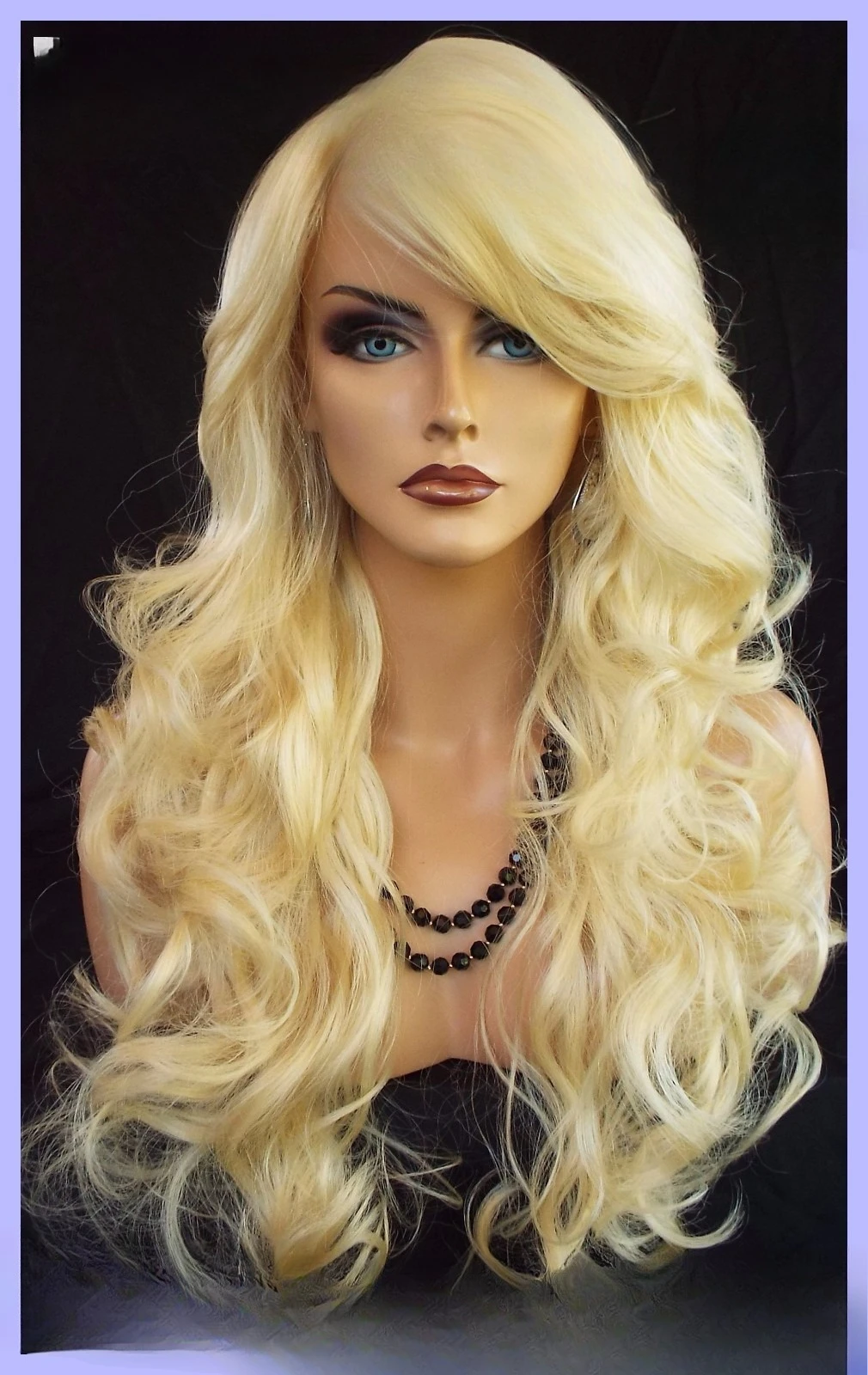 

LONG WAVY HEAT SAFE SKIN TOP WIG BLOND 613 *INCREDIBLE SENSUAL STYLE 1138