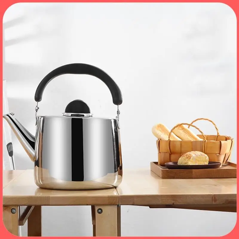 

AA89-304 Stainless Steel Sound Kettle Gas Teapot Large Capacity Milk Hot Water Bottle Outdoor Camping Whistling Kitchen Tea Kett