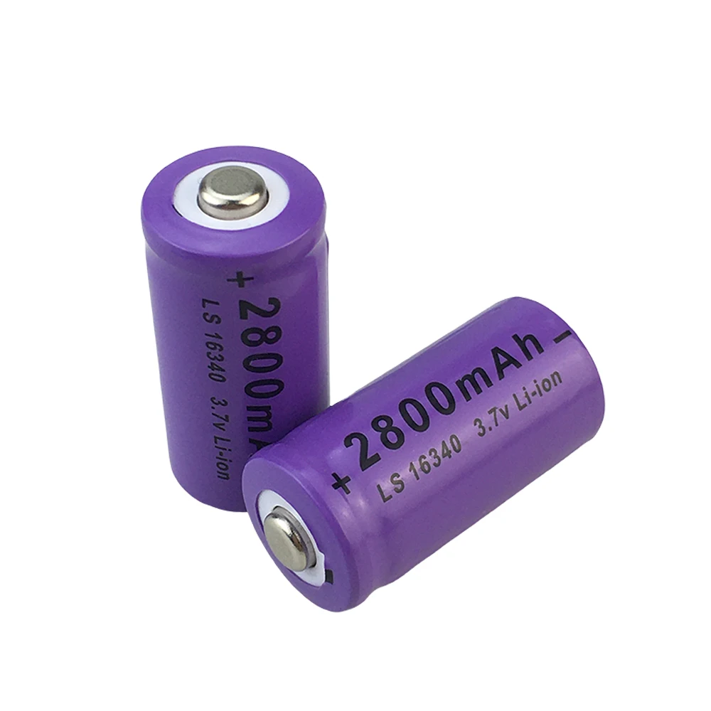 Batterie lithium-ion aste pour caméra de sécurité, CR123A, RCR 2024, ICR 123, 16340 mAh, 2800 V, nouveau, 3.7