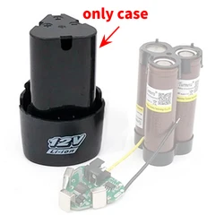Only Battery Case for 3S 10.8V 12V Screwdriver Drill Battery Case Box With 18650 Hoder Bracket 3S 30A BMS Board For Shura Shrika
