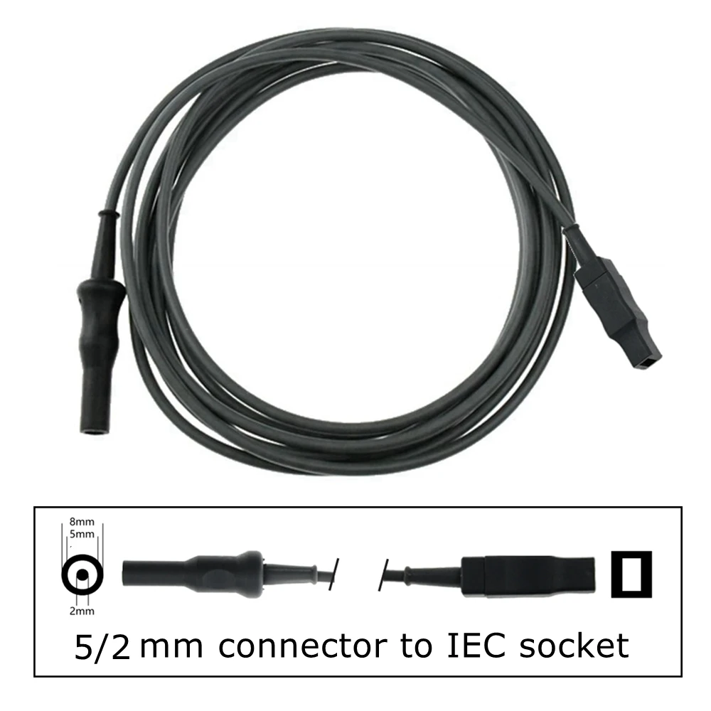 ESU-008A كابل ملقط أحادي القطب قابل لإعادة الاستخدام 5/2 مللي متر موصل إلى مقبس IEC كابل توصيل أحادي القطب كابل ملقط بالمنظار