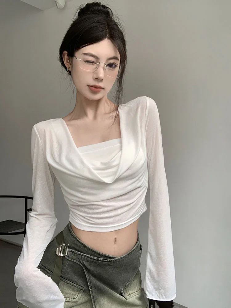 Y2K White Hooded Lo… - image