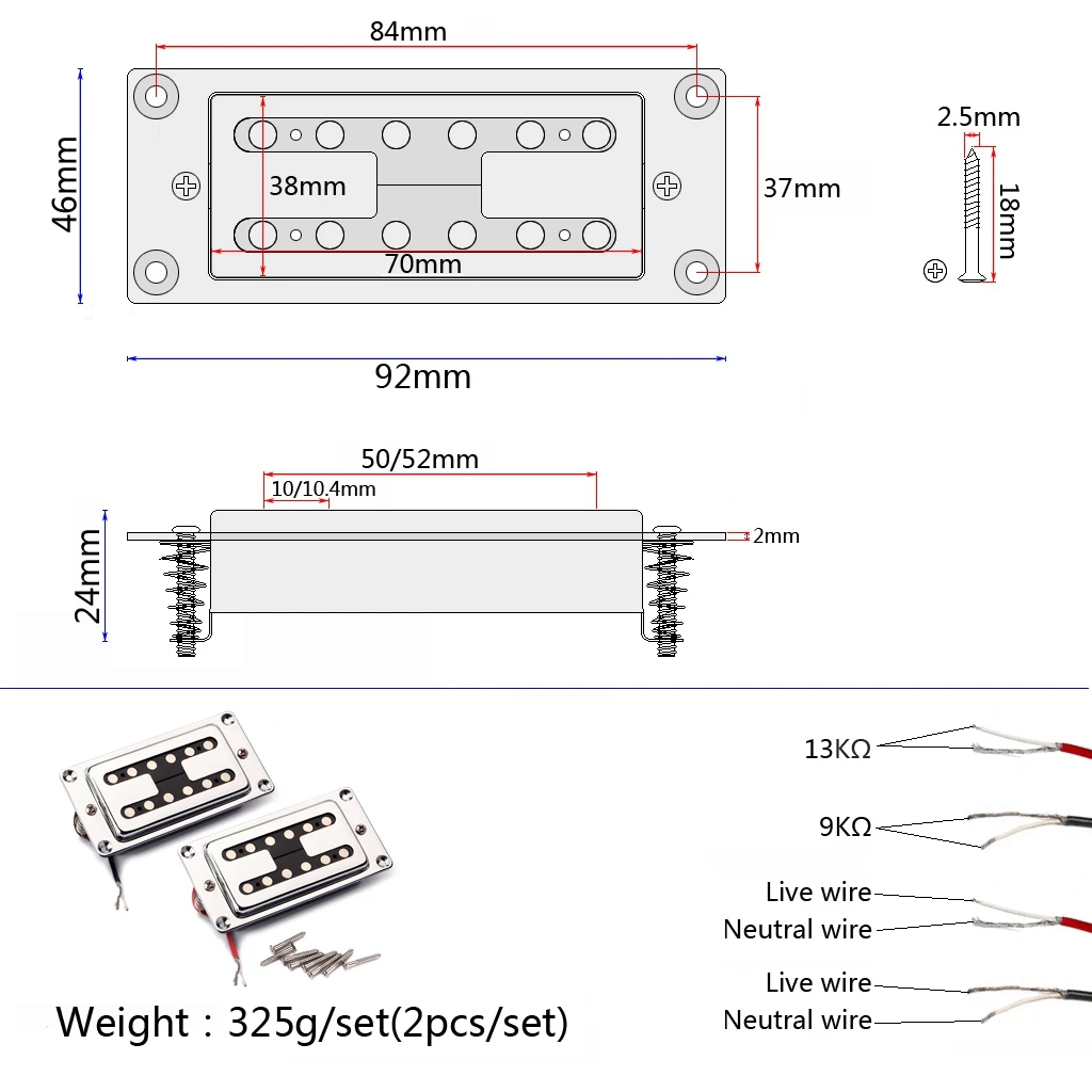 Y49A-2Pcs/Set Guita… - image