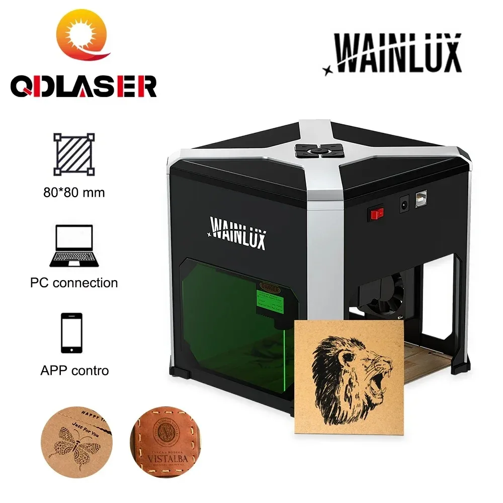 

QDLASER Laser Engraver Wainlux K6 Mark Printer Cutter Woodworking Machines Plastic 3000mw Bluetooth Mini Engraving Machine