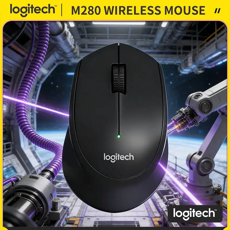 

Logitech M280 Ergonomic Wireless Mouse 18-Month Battery Life 1000 DPI 10m Range for Laptop Desktop Office Home