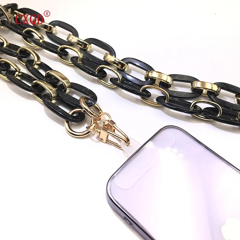 120CM Long Anti-lost Acrylic Mobile Cell Phone Accessory Lanyard Handbag Pendant Hanger Chain for Women Men Jewelry Gift Outdoor