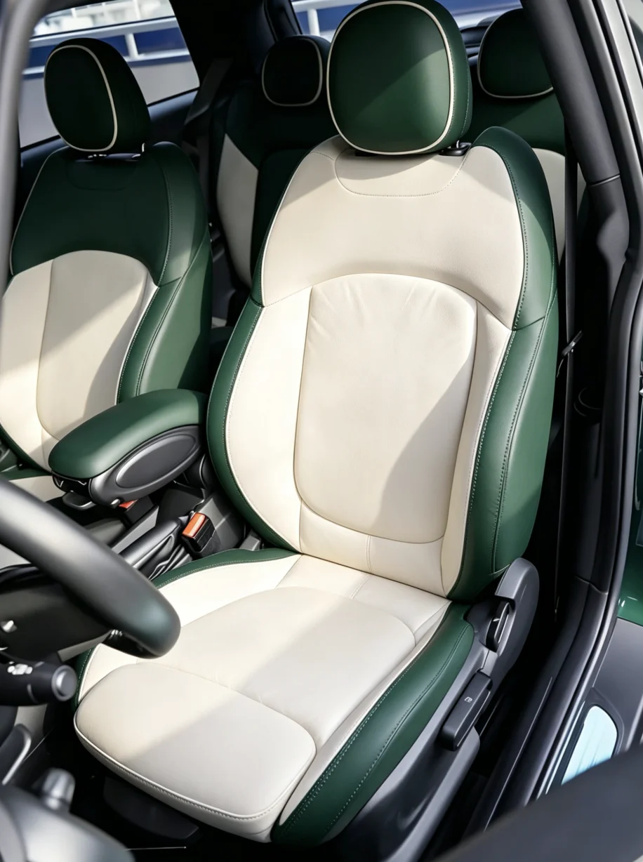 Für Mini Countryman F60 Maßgefertigte Autositzbezüge Luxuriöses Nappaleder 100% Passgenau Innenraumzubehör 360 ° Vollständige Abdeckung – Detail 4