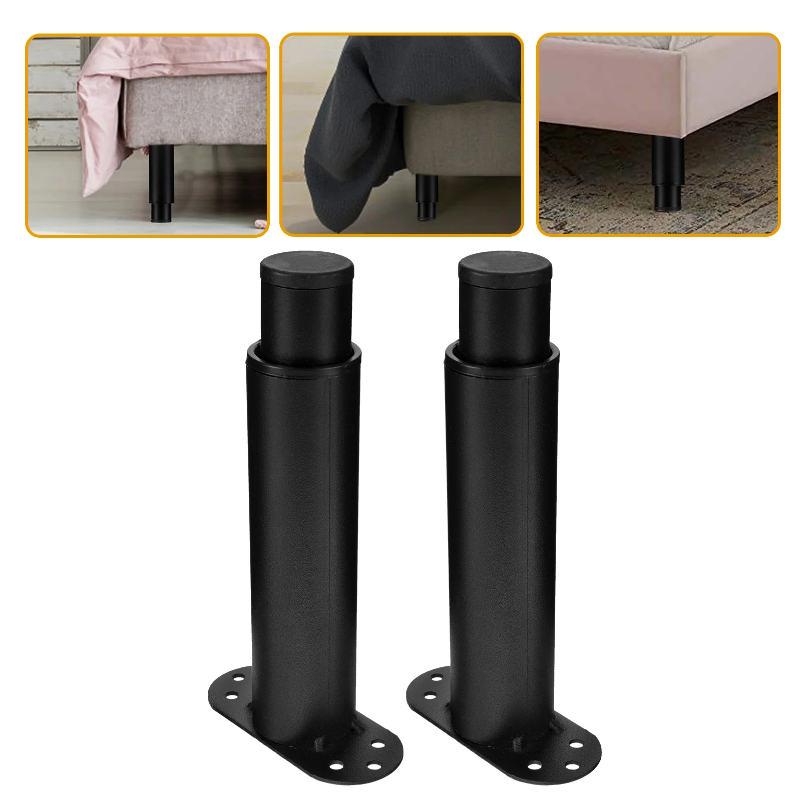 

2pcs Bed Reinforcement Support Legs Adjustable Height T-Shaped Feet For Bed Frame Center Slat Sofa Cabinet Furniture Stabilizer