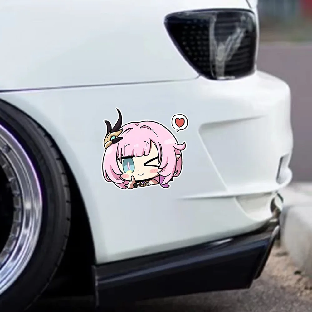 Hot Game Honkai Impact 3 Elysia Car Sticker PVC Vinyl Personality Body Window Trunk fuel Cap Exquisite Waterproof Decal Decorate