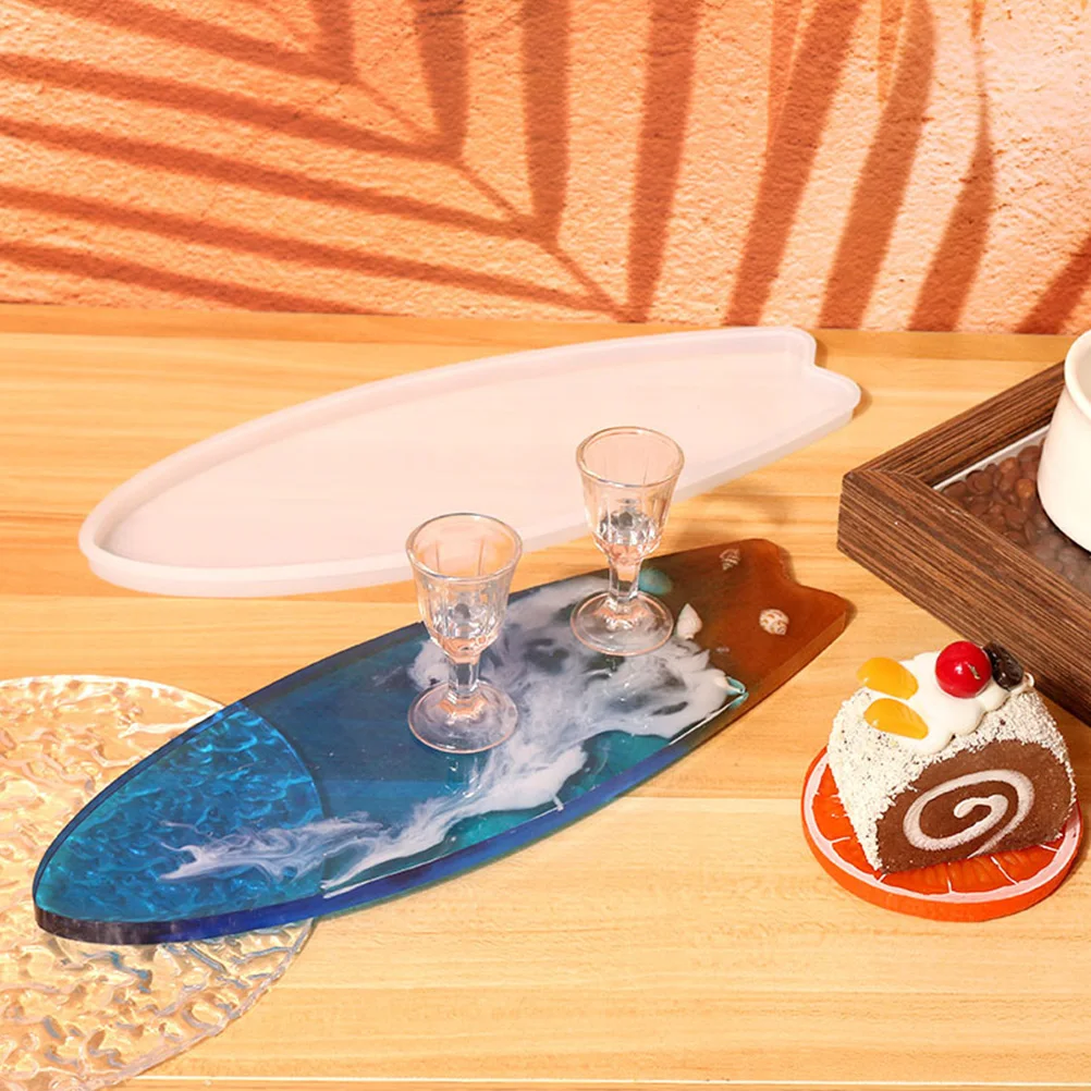 

Surfboard Shaped Silicone Mold for DIY Epoxy Coasters Cup Mat Making Mold High Elasticity Easy Release Long-Lasting Use