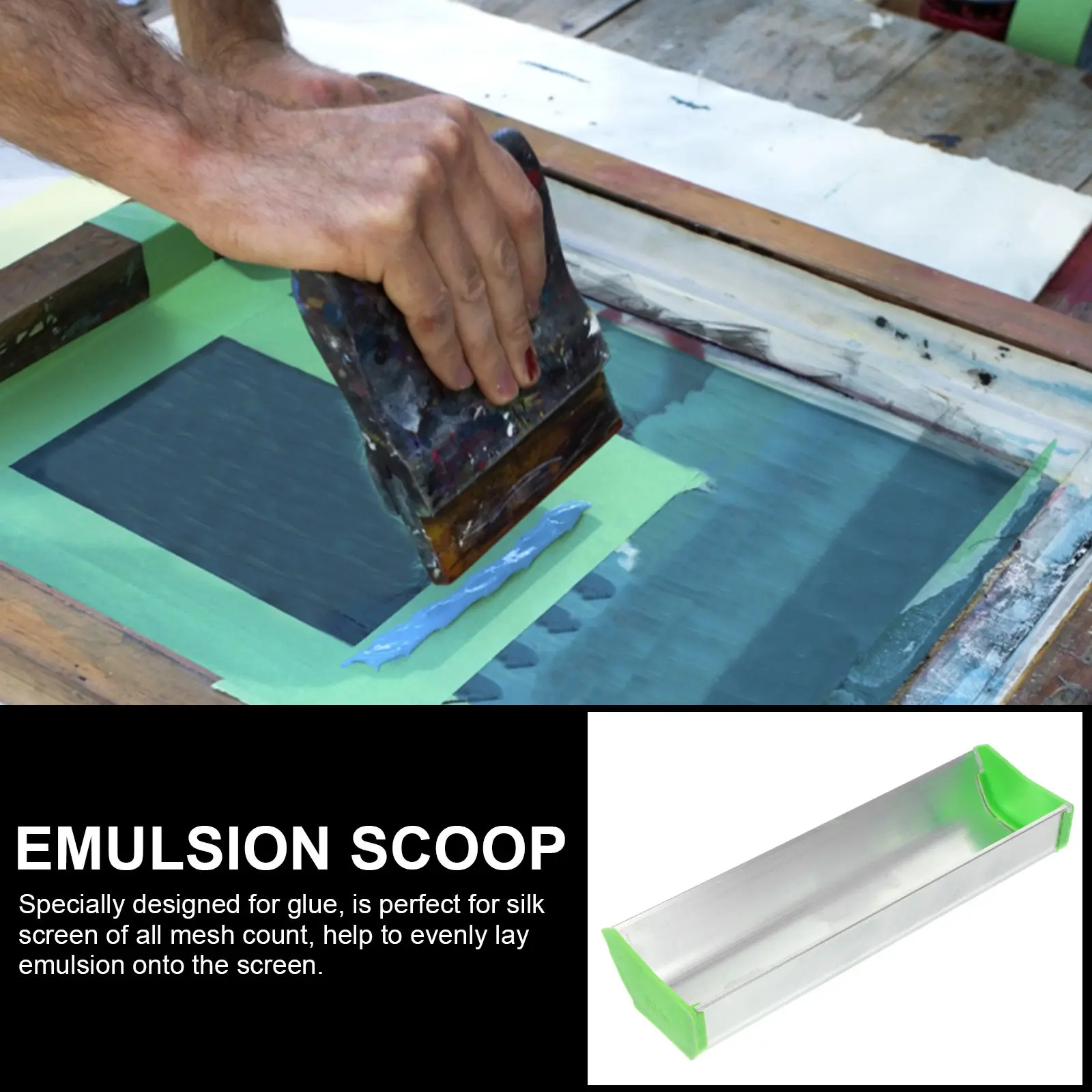 Heavy-duty Emulsion Coating Tool Screen Printing Emulsion Scoop Coater Printmaking Press For Art Student Stainless