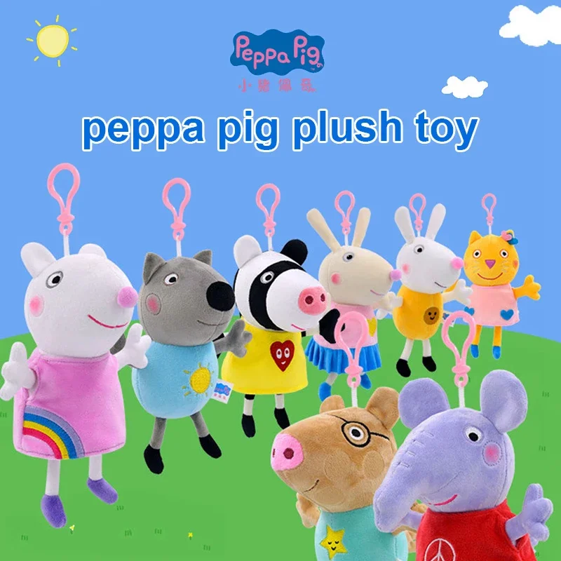 Echte Peppa Pig Plüsch Schwein Kinder Spielzeug 19CM Haustier Dinosaurier Teddybär Weiche Angefüllte Anime Figur Puppe kinder Geburtstag geschenke – Detail 15