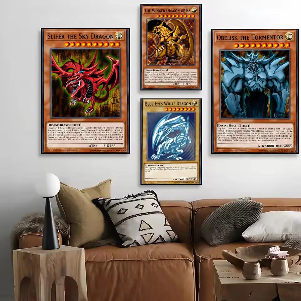 Animr Y-Yu-Gi-Oh Painting Calligraphy Canvas Poster Wall Art Prints for Living Room Bedroom Office Home Decoration Gift