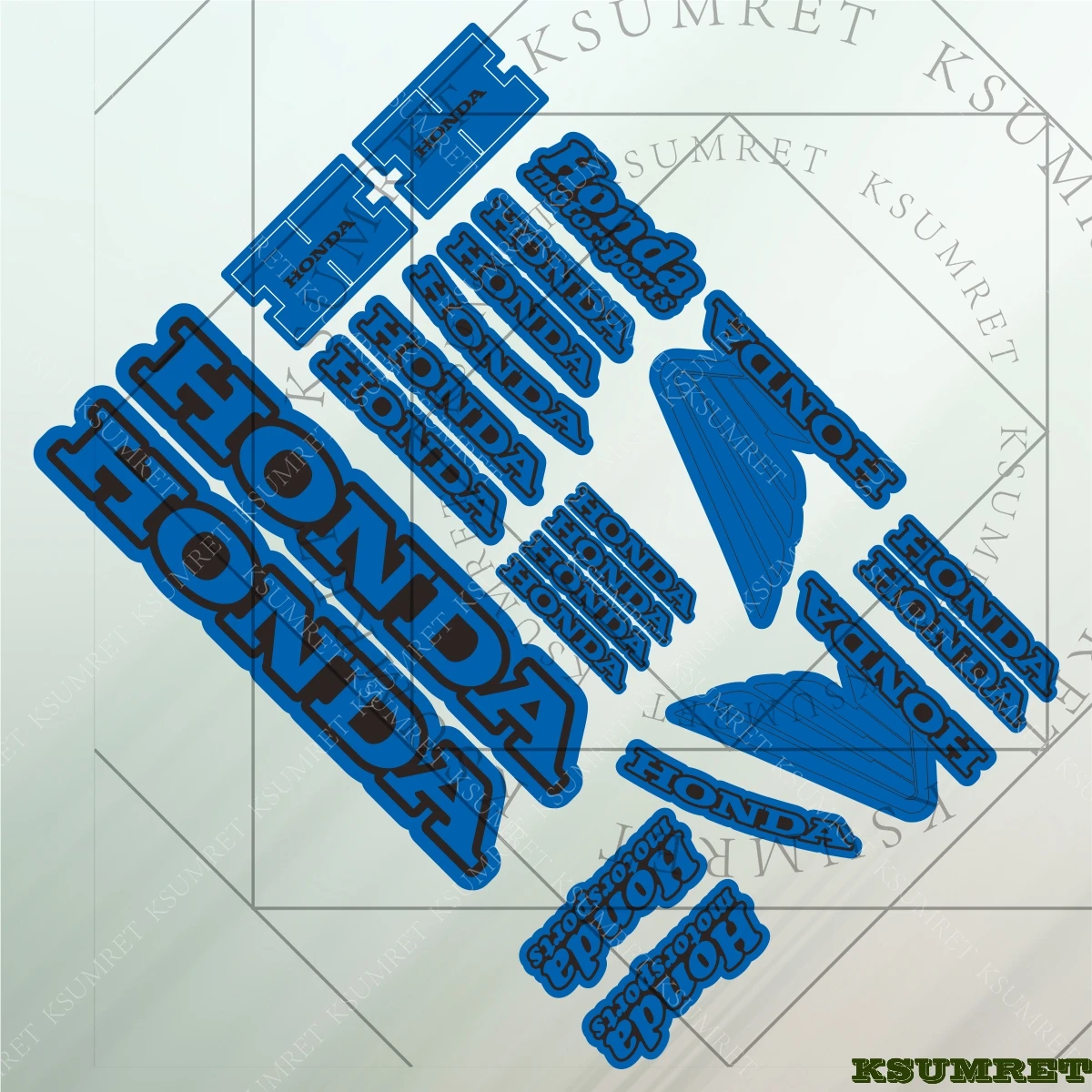 الفينيل لهوندا ملصق دراجة نارية ملصق عاكس مقاوم للماء #5