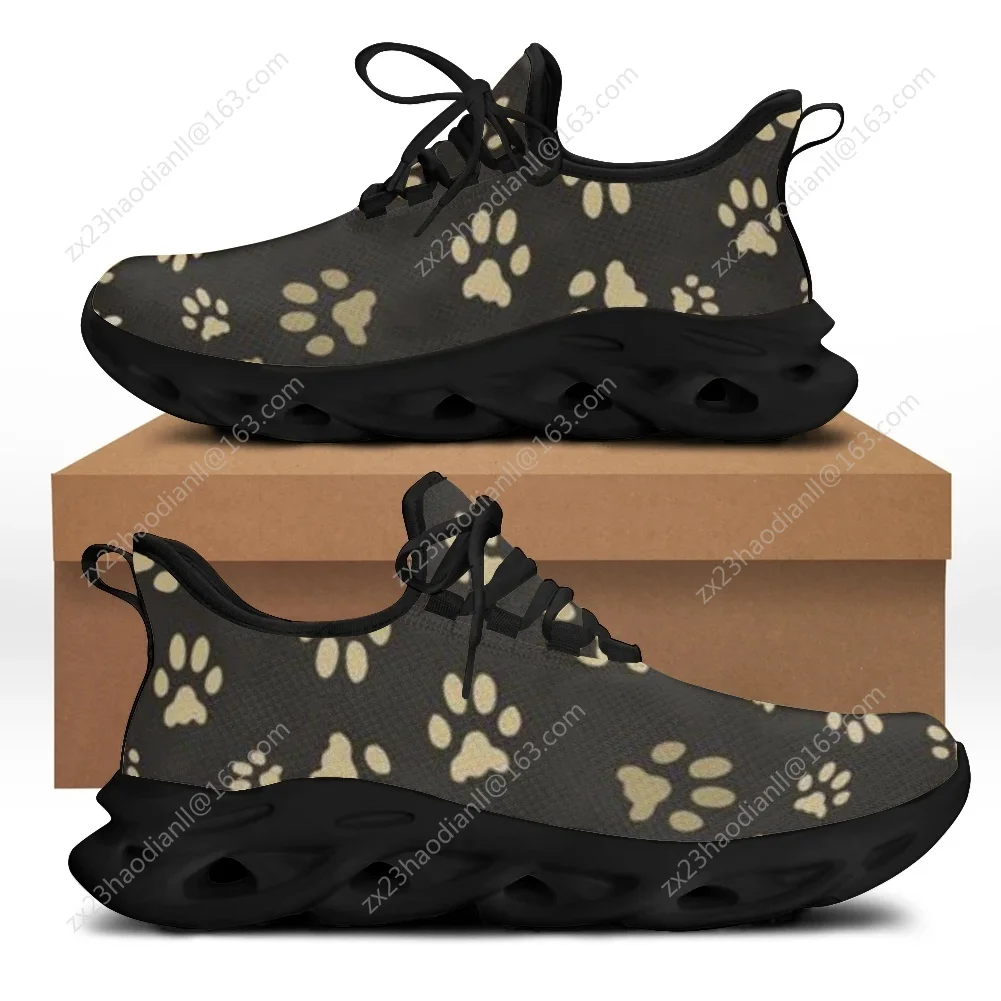 

Cute Pet Footprint Print Women Mesh Swing Sneakers Breathable Lace Up Platform Shoes For Ladies Casual Zapatillas