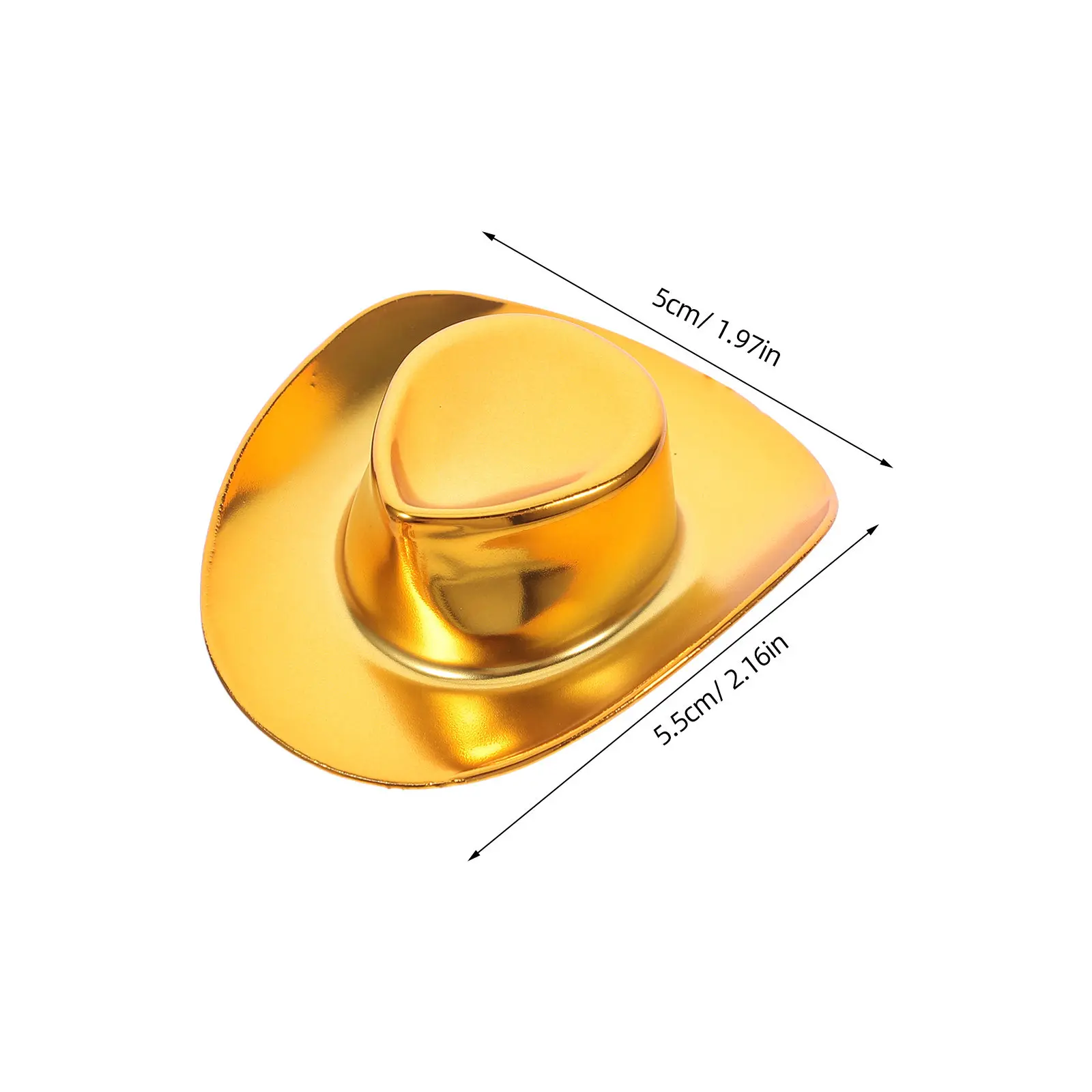 10Pcs Mini Glitter Cowboy Hats Tiny Western Style Miniature Hats for DIY Craft Party Decorations Accessories Tiny Cowgirl Hat