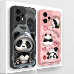 For Realme 9 Pro Plus Case Case Cute Panda Back Cover For Oppo Realme9 Pro+ 9Pro Funda Soft Liquid Silicone Funny Phone Cases