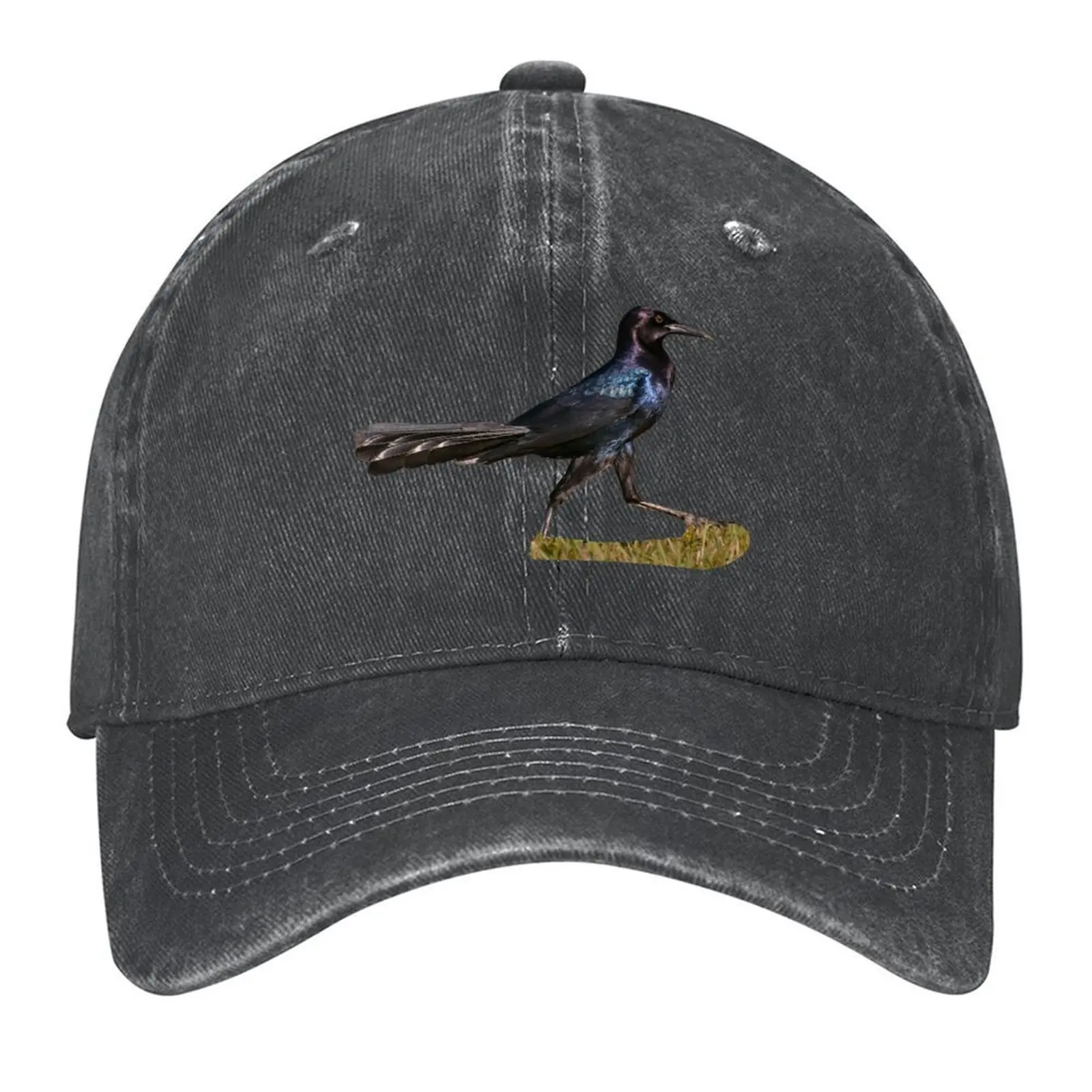 

Boat-tailed Grackle walking Baseball Cap Brand Man cap cute Golf Mountaineering Designer Man Women's