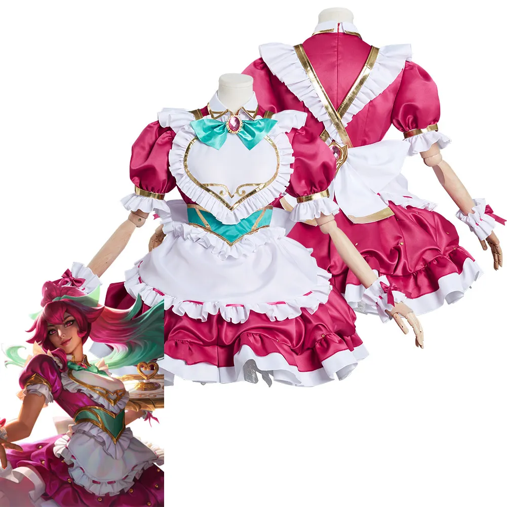 LoL Sivir Cafe Cuties Skin Cosplay Costume Sweet Dress Outfits Halloween Carnival Suit