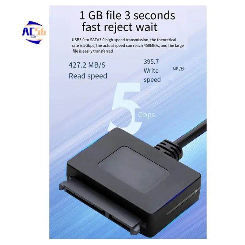 

AC56-USB3.0 To SATA Easy Drive Cable 2.5-Inch External Mobile SSD Solid State Drive Converter SATA Cable