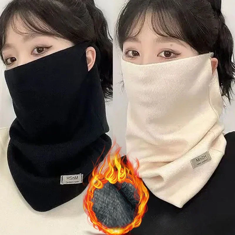 Masker telinga gantung termal, penutup leher sederhana Skullcap musim dingin pelindung leher pemeriksa perlindungan bersepeda masker wajah luar ruangan