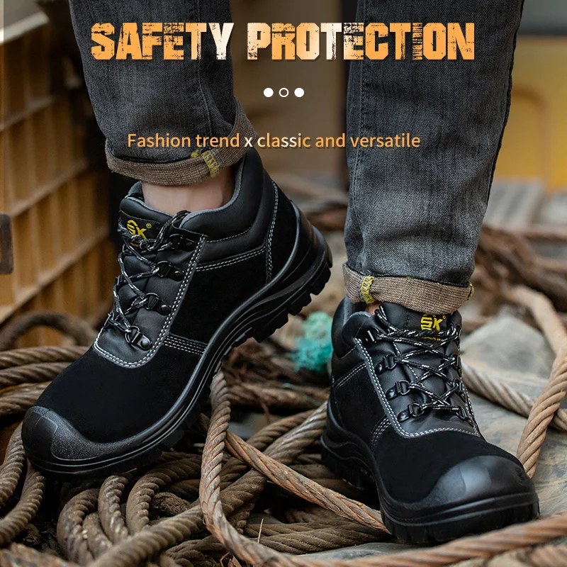 Safety Shoes ManforWork Man's Safety working Shoes Lightweight Work Wear Industrial Security-Protection Waterproof