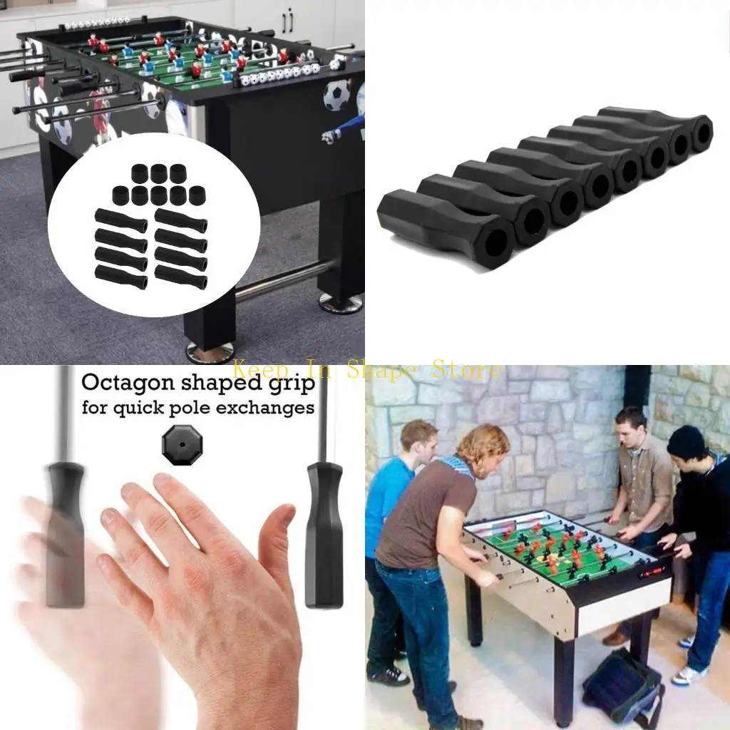 U1JC 8PCS Plastic Foosball Handle Grip Practical End Caps Replacement Foosball Handle Caps Table Football Accessories