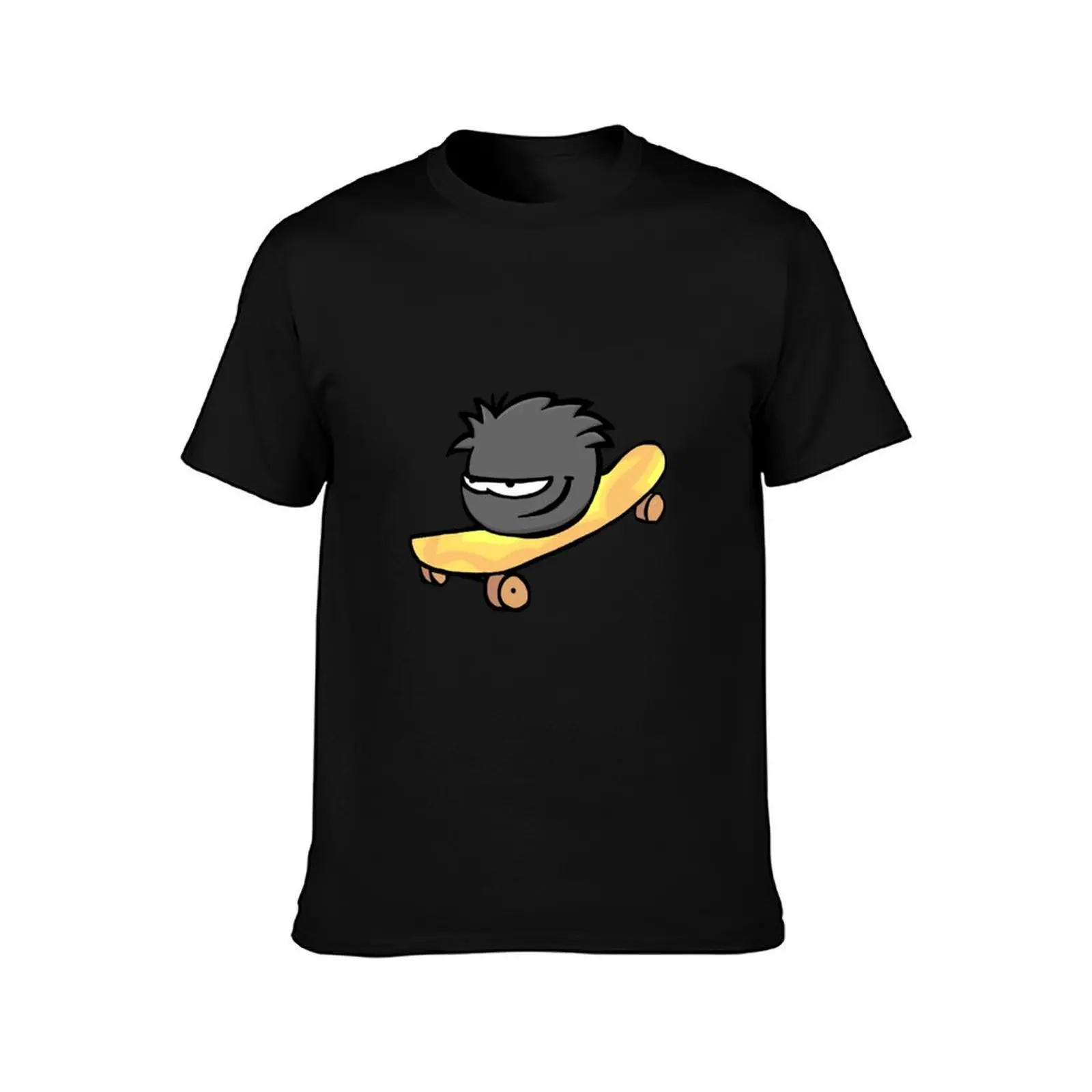 Club penguin black puffle T-Shirt summer tops korean fashion mens shirts graphic tee