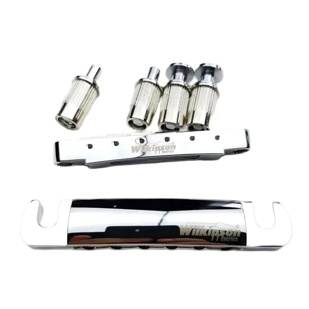 Original Wilkinson Chrome Silver Tune-O-Matic Style Electric Guitar Bridge For  Guitar WOGT1+WOGB2